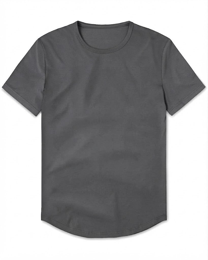Crew Curve-Hem T-shirt