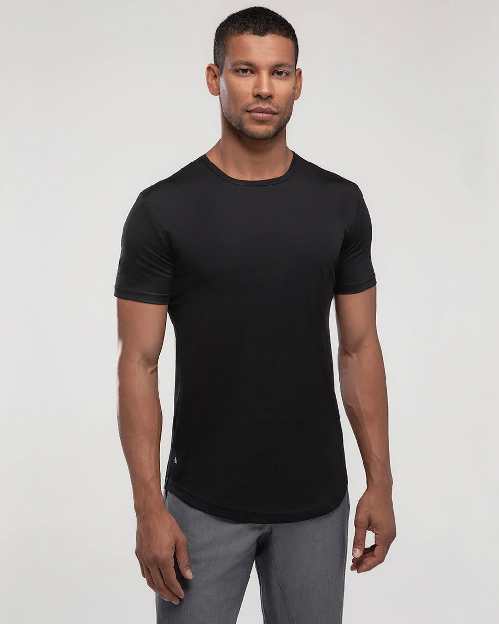 Crew Curve-Hem T-shirt
