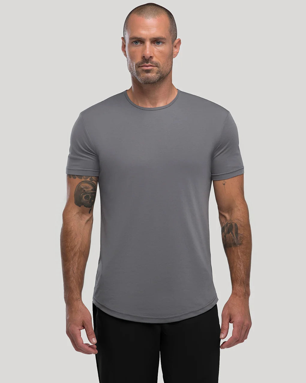 Crew Curve-Hem T-shirt