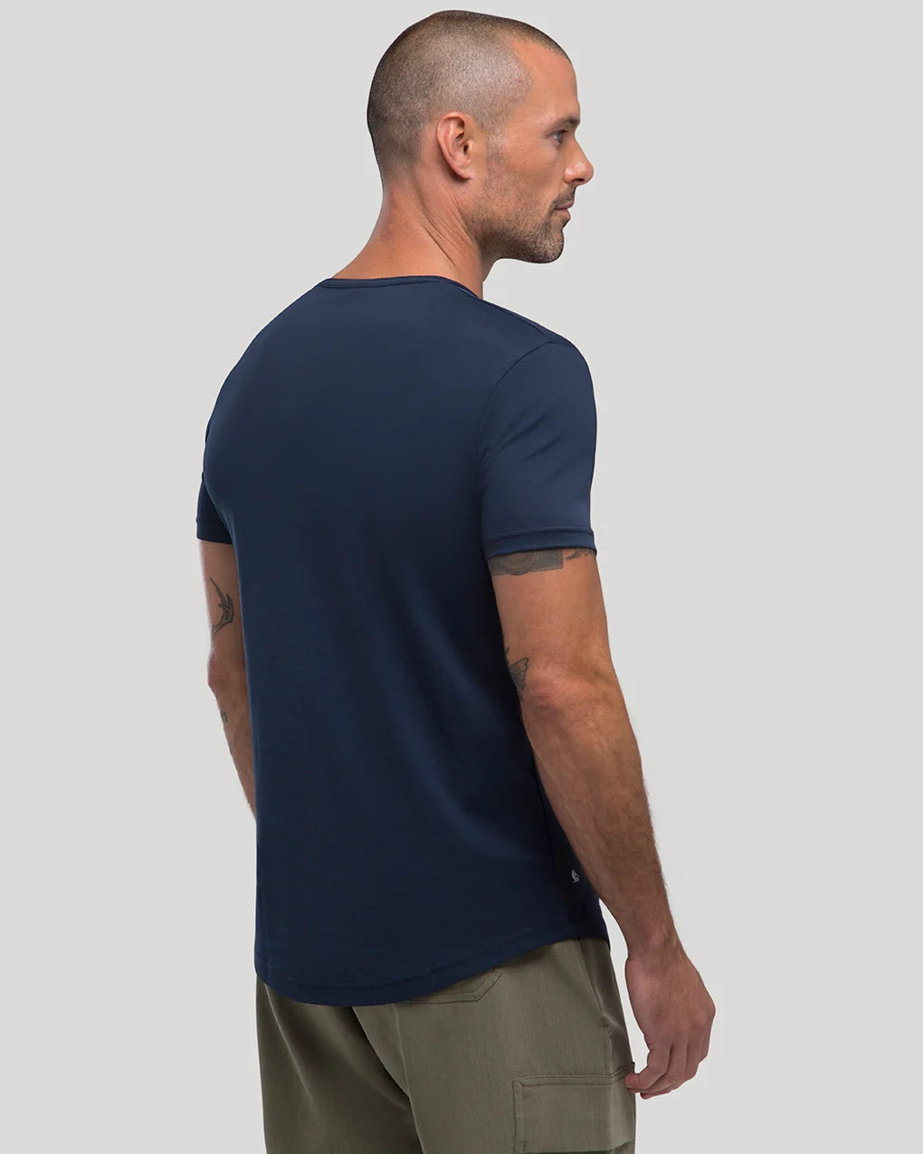 Crew Curve-Hem T-shirt