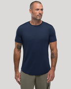 Crew Curve-Hem T-shirt
