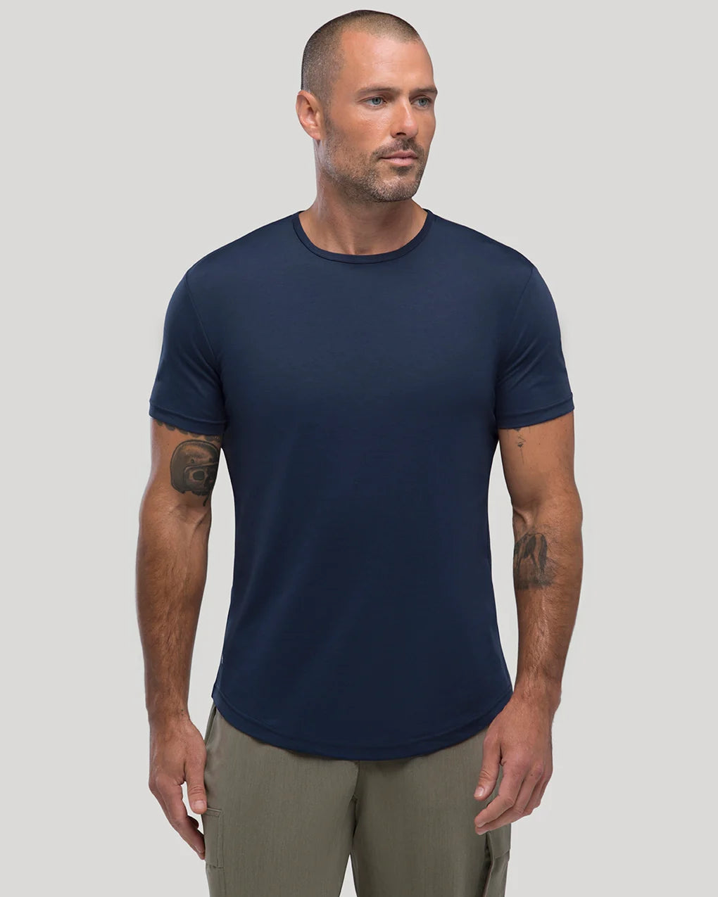 Crew Curve-Hem T-shirt