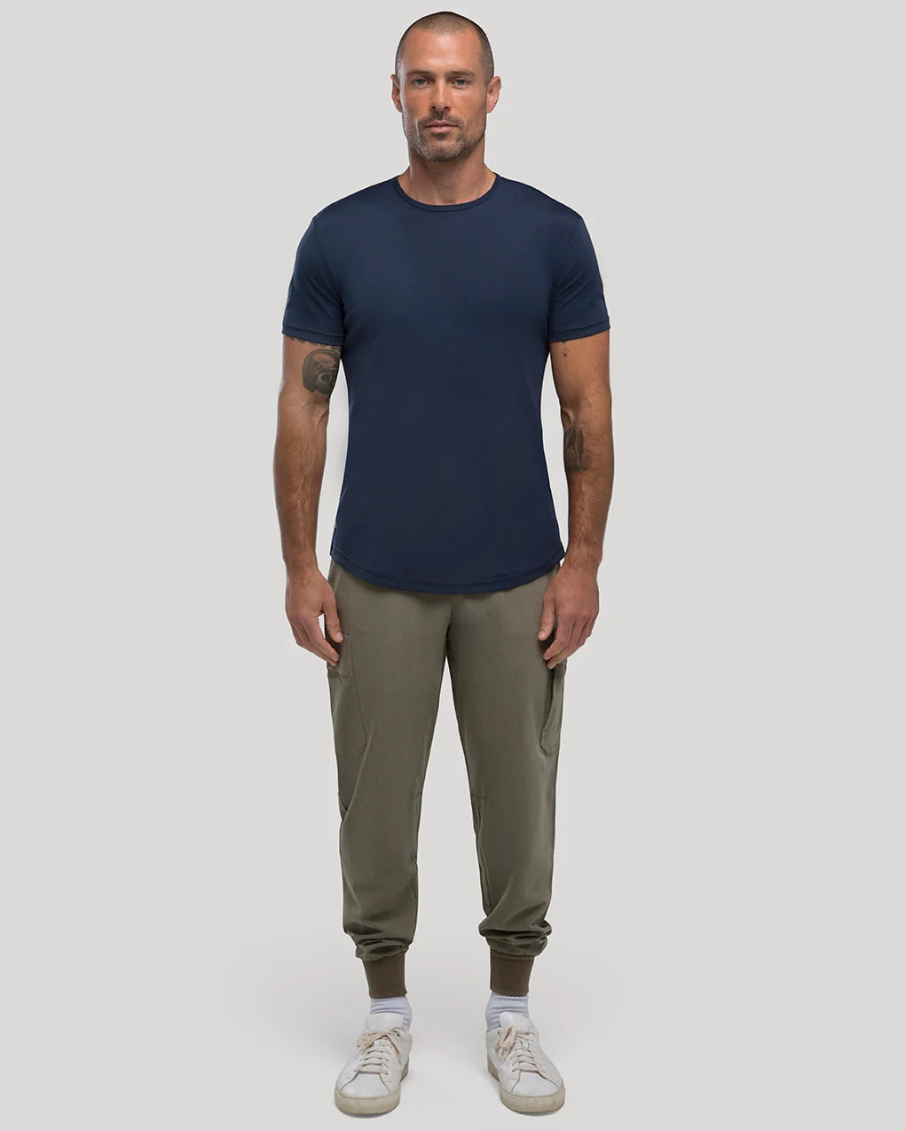 Crew Curve-Hem T-shirt