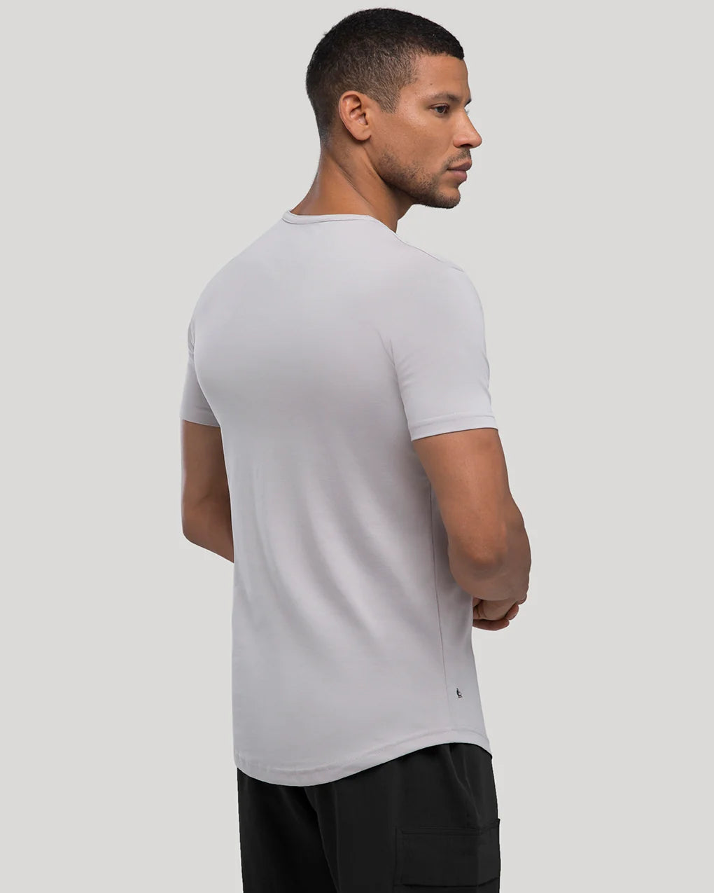 Crew Curve-Hem T-shirt