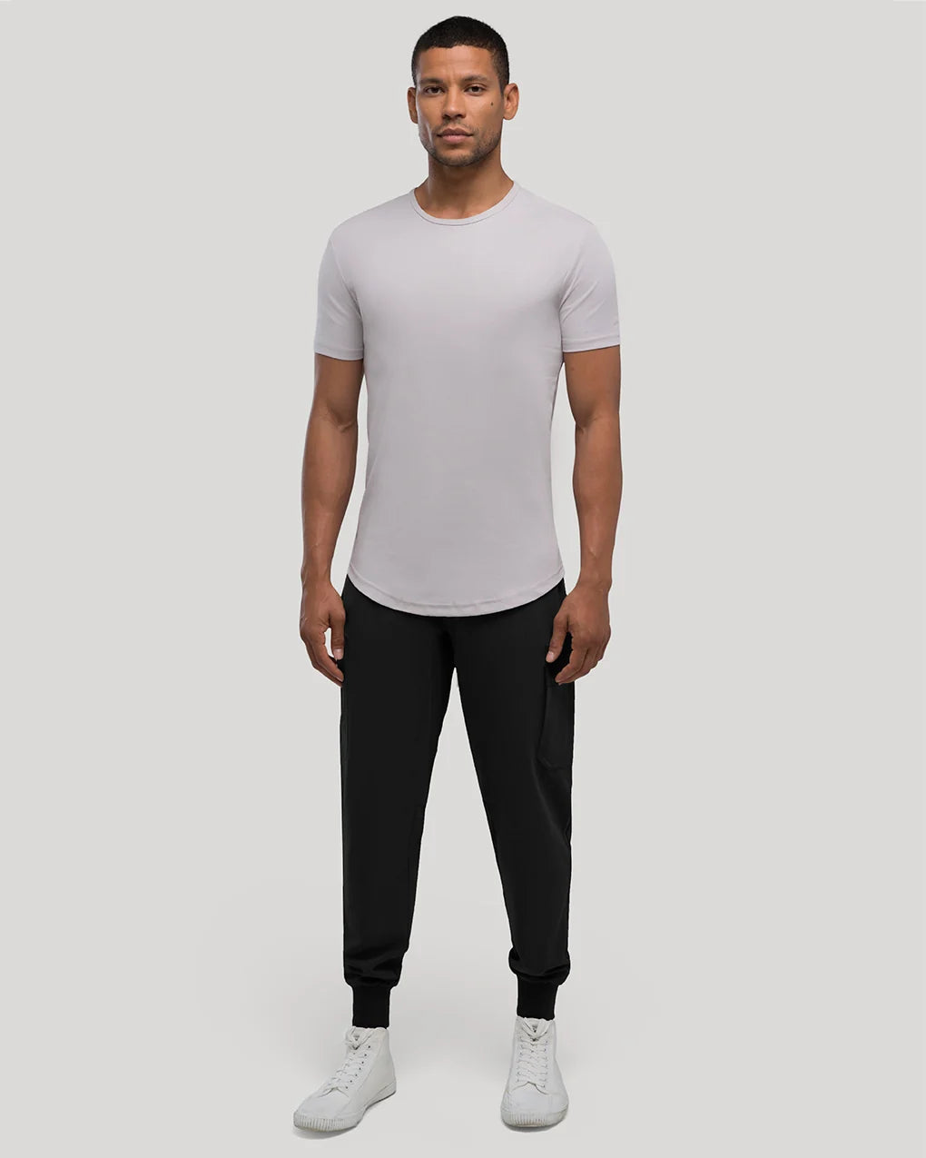 Crew Curve-Hem T-shirt