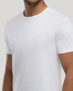 3-Pack Witte Crew Curve-Hem T-shirts