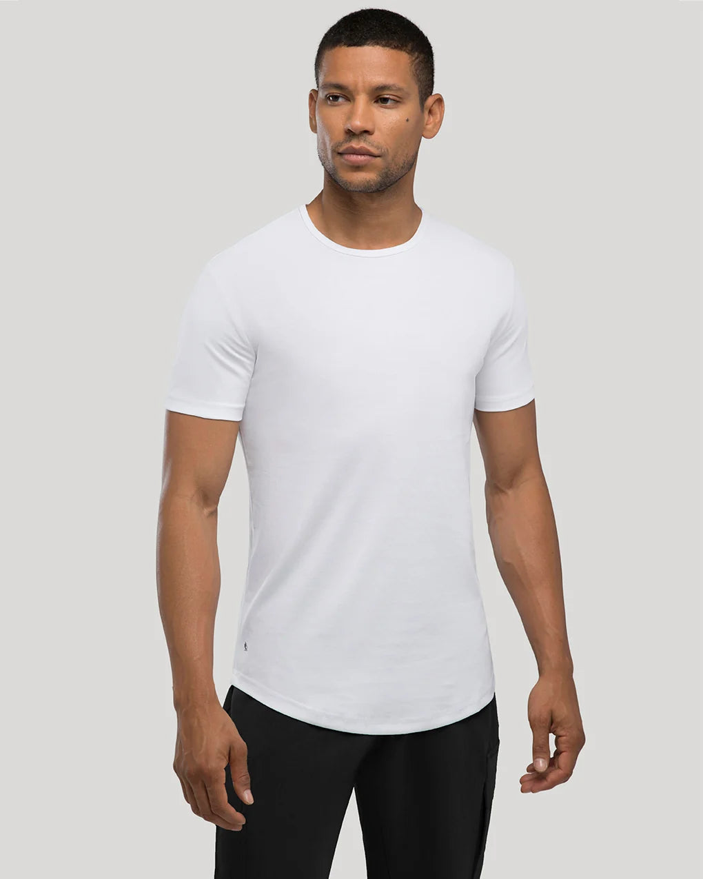 3-Pack Witte Crew Curve-Hem T-shirts