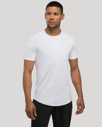 3-Pack Witte Crew Curve-Hem T-shirts