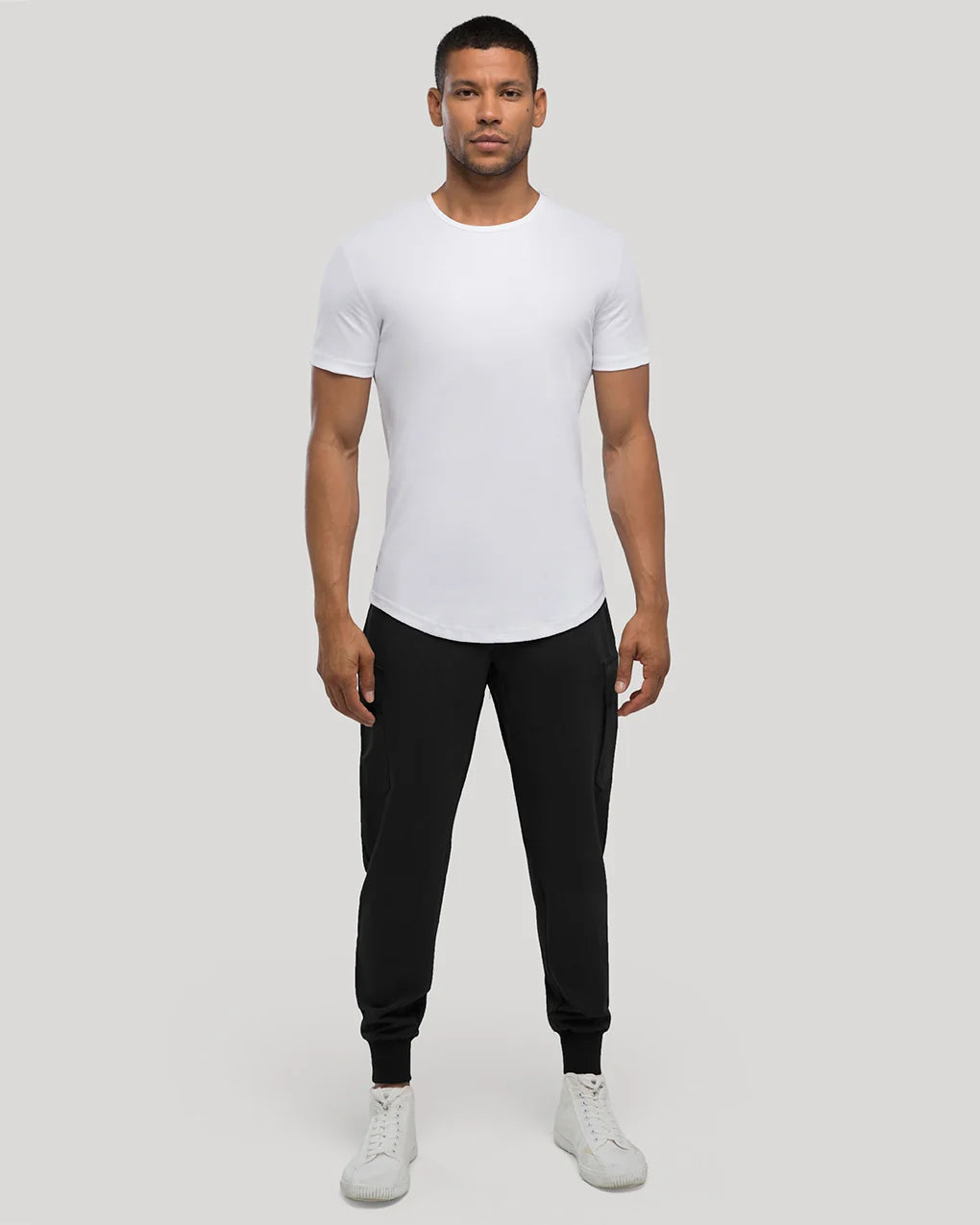 Crew Curve-Hem T-shirt