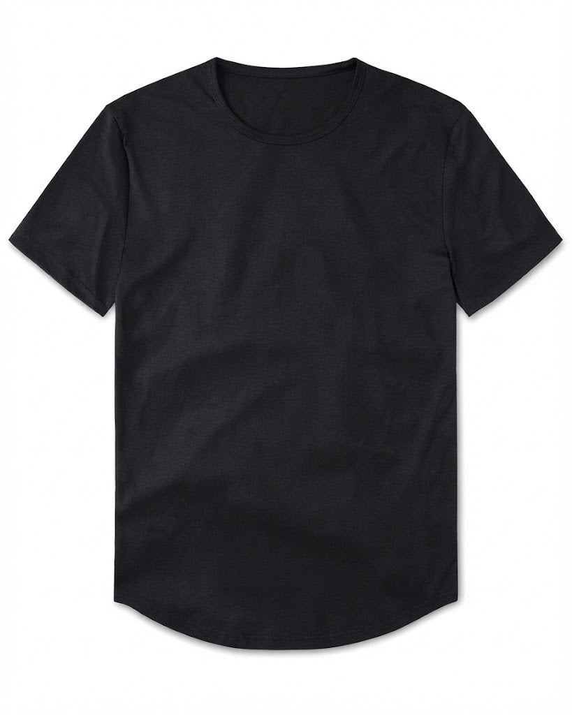 Crew Curve-Hem T-shirt