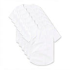 6-Pack Witte Crew Curve-Hem T-shirts