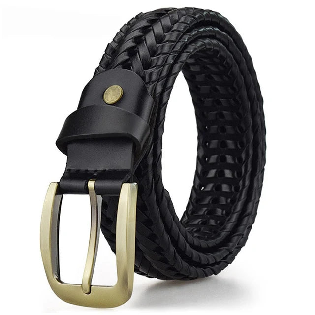 Gevlochten Leren Riem