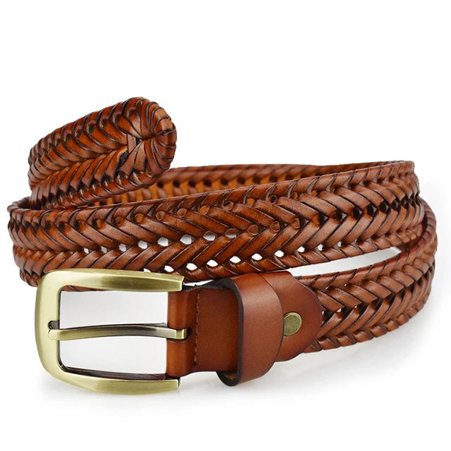 Gevlochten Leren Riem