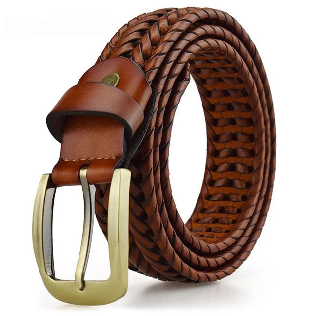 Gevlochten Leren Riem