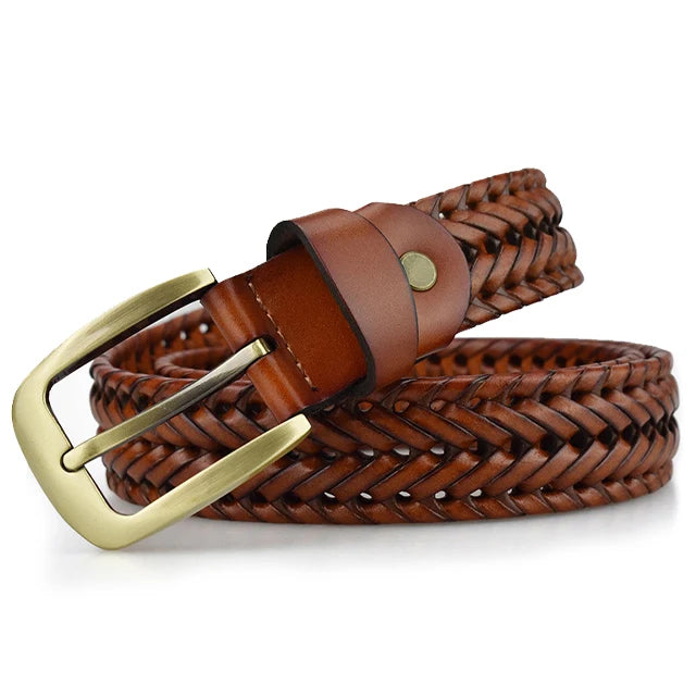 Gevlochten Leren Riem