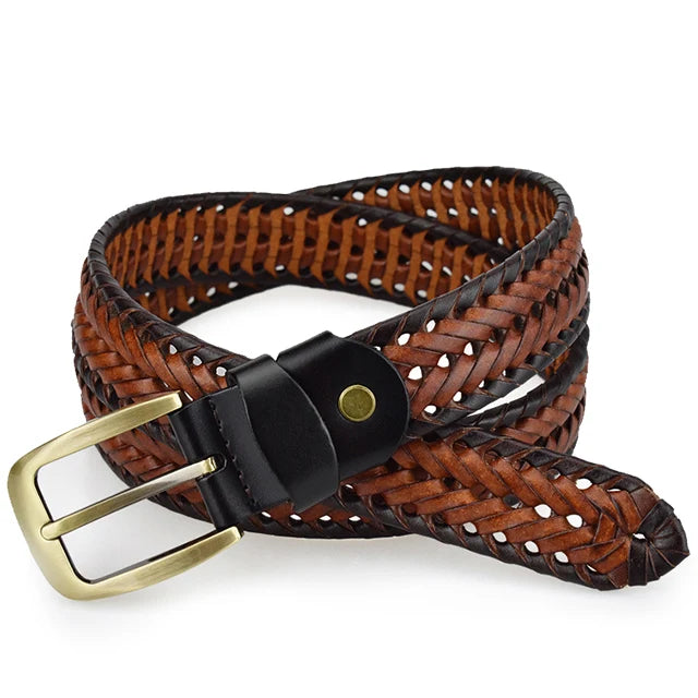 Gevlochten Leren Riem