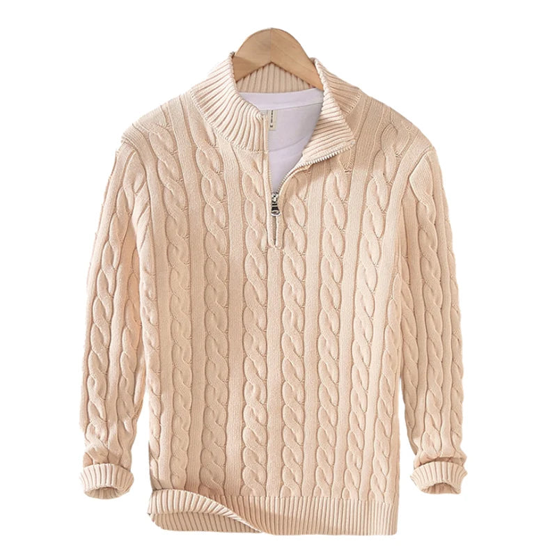 Verona Kabelgebreide Half-Zip Trui