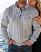 Verona Kabelgebreide Half-Zip Trui