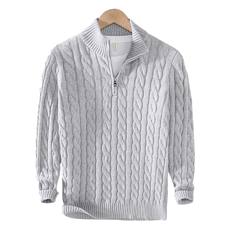 Verona Kabelgebreide Half-Zip Trui