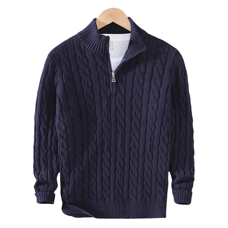 Verona Kabelgebreide Half-Zip Trui