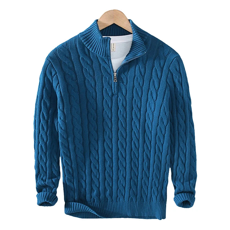 Verona Kabelgebreide Half-Zip Trui